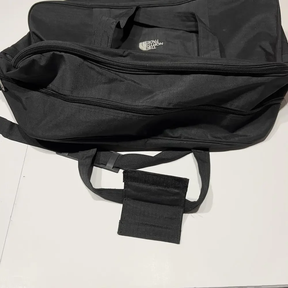 The North Face Duffel Bag Black Rugged Outdoor Water Resistant 25x16x6